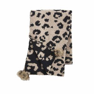 Leopard Chenille Womens Scarf, Tan Leopard💘